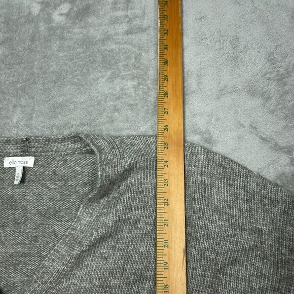 Ella Moss Womens Gray Button-Front Cardigan Sweater L/G Polyester Blend 6364 - Picture 6 of 7